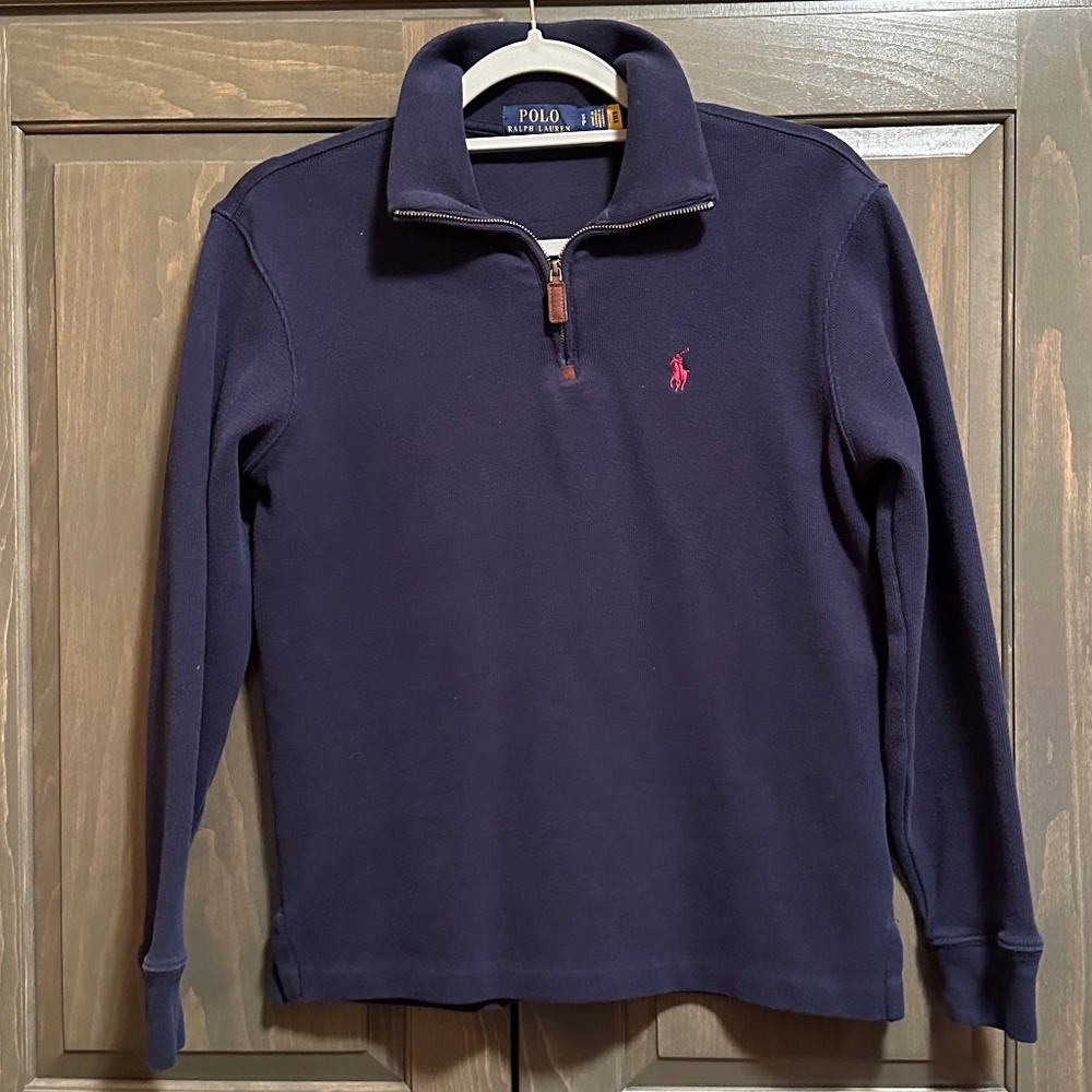 Polo Ralph Lauren men's 3/4 zip 100% cotton sweater